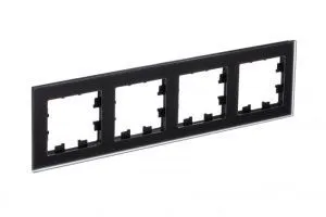 Рамка 4-м AtlasDesign Nature матов. стекло черн. SE ATN331004 1308000