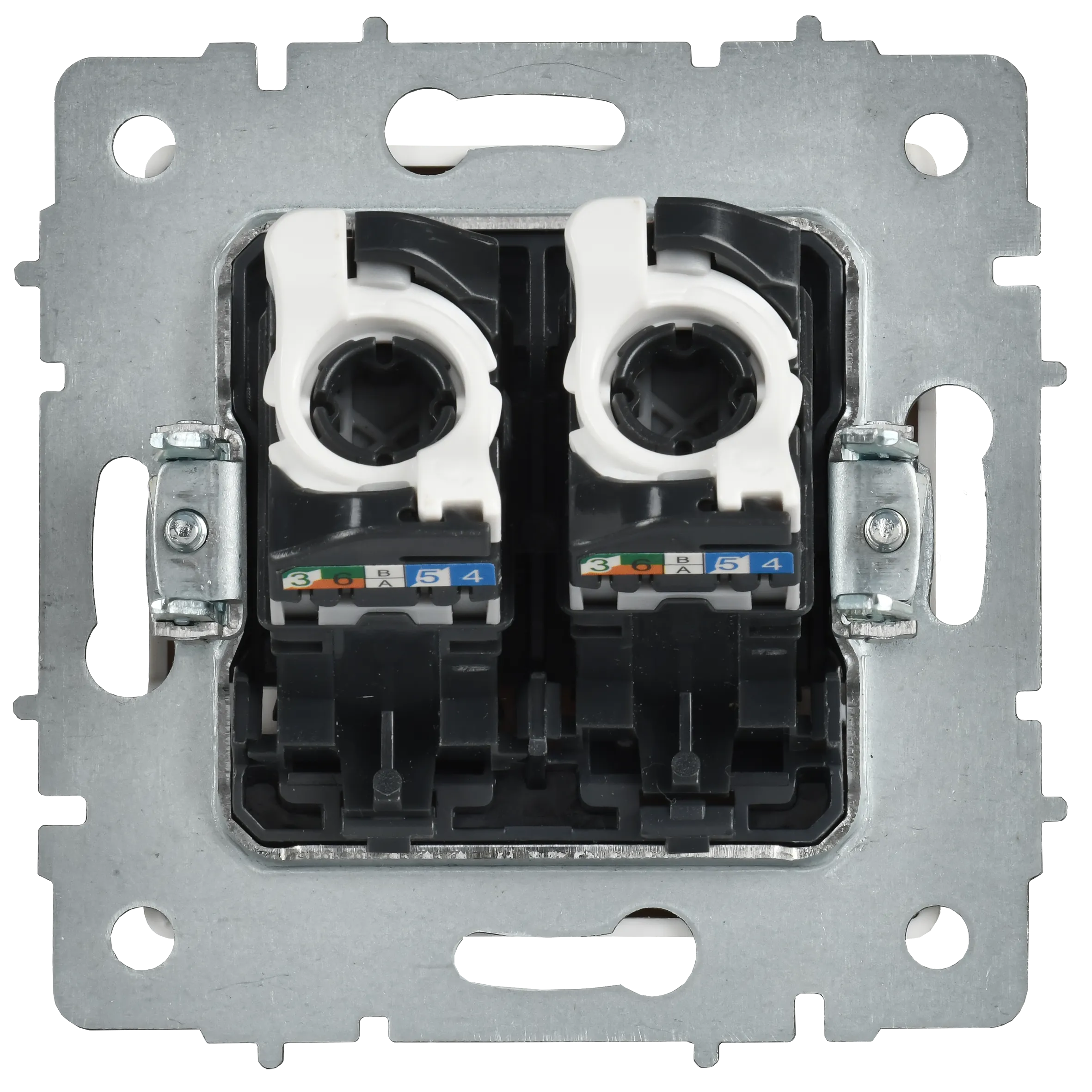 BRITE Розетка компьютерная двойная кат.5E RJ45 РК10-2-БрАБ арктический белый IEK - Фото 6