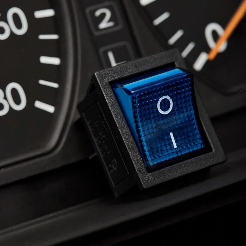 Выключатель клавишный 250V 16А (4с) ON-OFF синий  с подсветкой (RWB-502, SC-767, IRS-201-1)  REXANT (в упак. 1шт.) - Фото 3