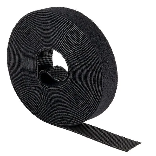 Хомут-липучка 20 мм (5м ролл) черный EKF hlft-2-b