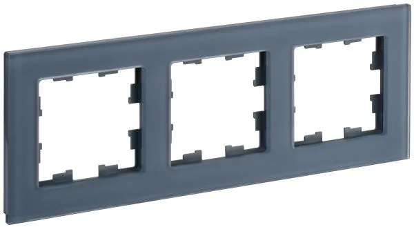 BRITE Рамка 3-местная РУ-3-2-Бр стекло маренго матовый IEK BR-M32-G-31-K35