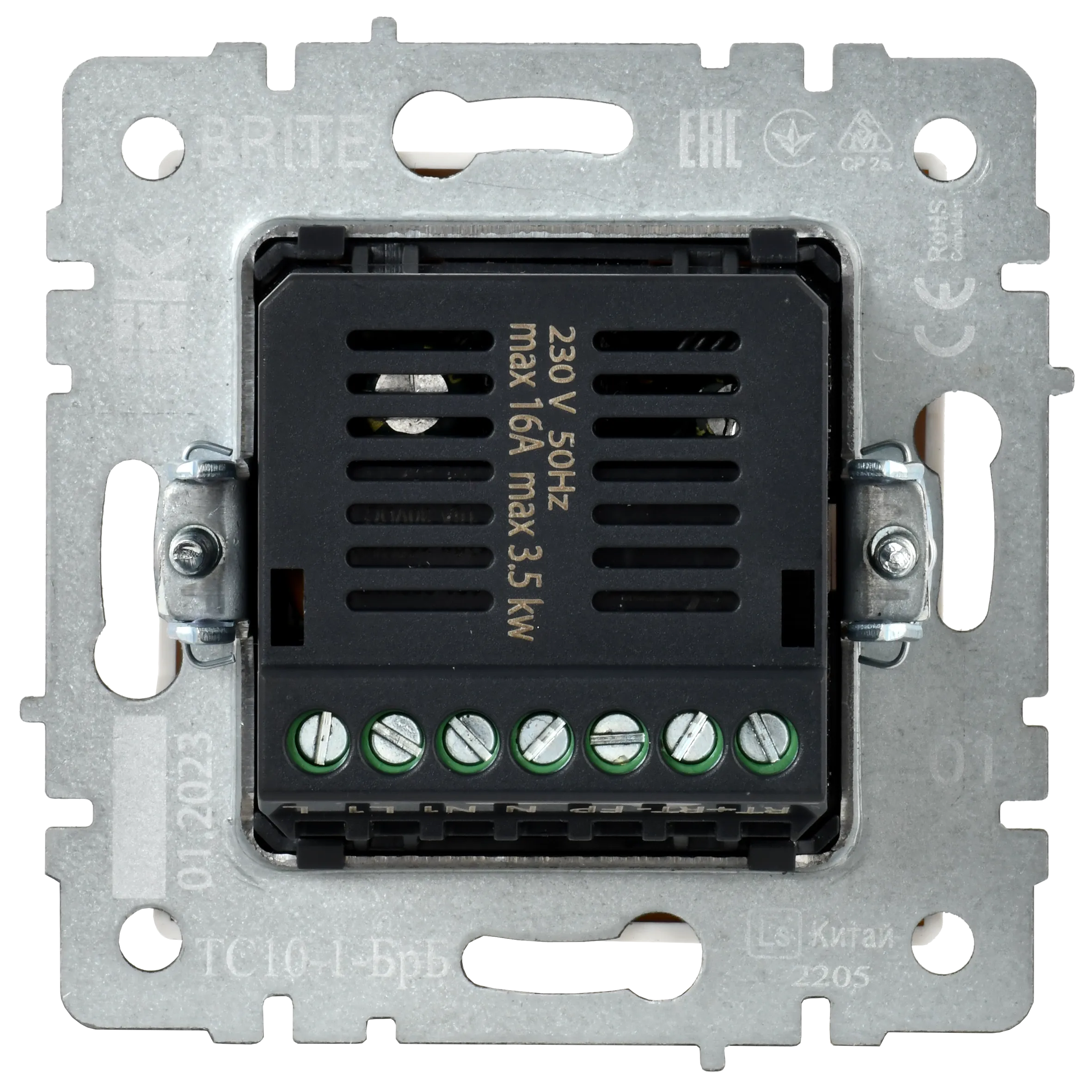 BRITE Термостат электронный с индикацией ТС10-1-БрБ белый IEK - Фото 5