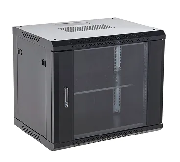 Настенный шкаф 19" 12U 600×600×635 (ШxГxВ), дверь стекло, металлическая задняя стенка, боковые съемные стенки, RAL 9005 REXANT