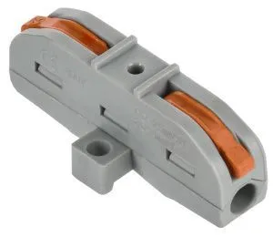 Строительно-монтажная клемма СМК 222-4111P проходная с площадкой (4шт/упак) IEK UKZ20-4111P-004