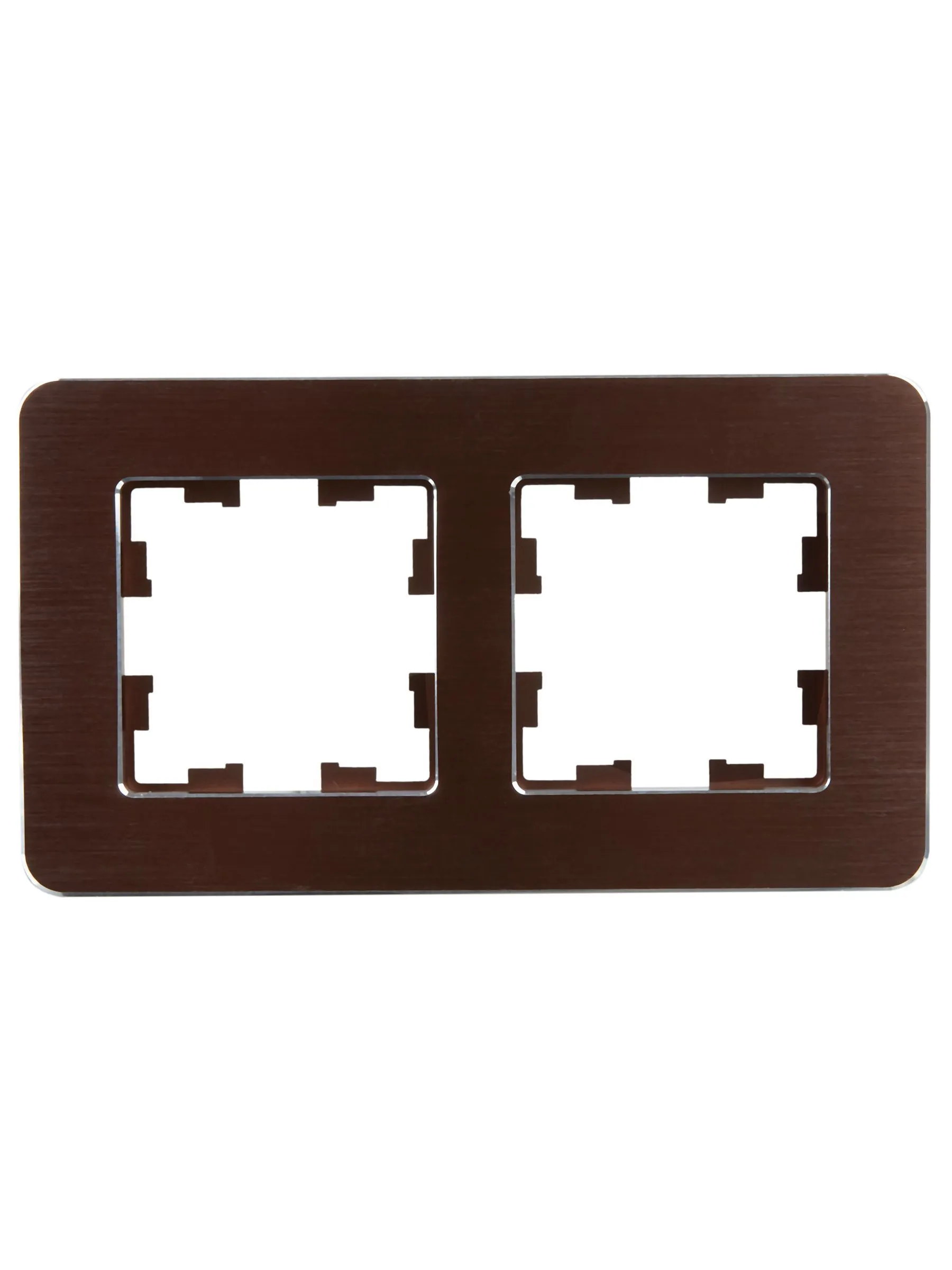 BRITE Рамка 2-местная РУ-2-1-Бр металл коричневый RE AL IEK - Фото 7