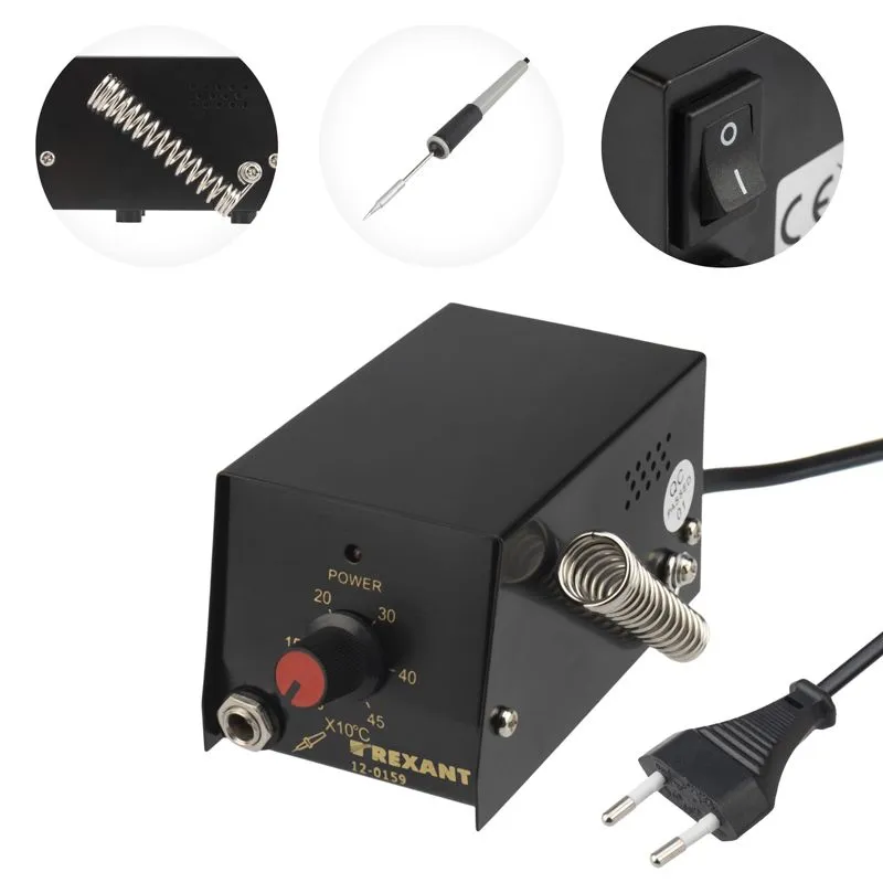 Паяльная станция (паяльник), серия МИНИ - Mi08, 8Вт, 230В, 100-450°C, (ZD-927) REXANT - Фото 3