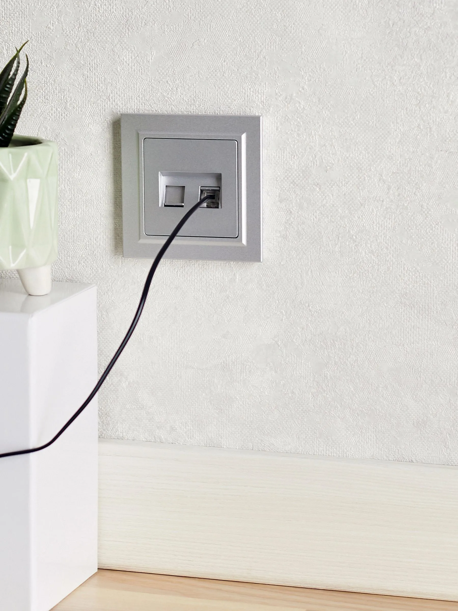 BRITE Розетка двойная RJ11+RJ45 кат.5E РК/Т12-БрА алюминий IEK - Фото 3