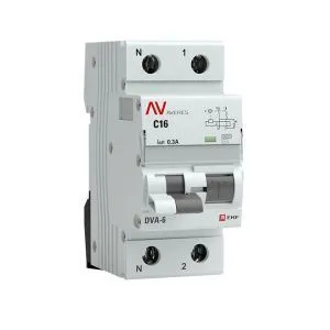 DVA-6 1P+N 16А (C) 300мА (AC) 6кА EKF AVERES rcbo6-1pn-16C-300-ac-av