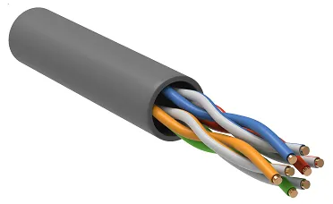 ITK Витая пара U/UTP кат.5E 4х2х0,52 solid PVC серый (305м) РФ/Т