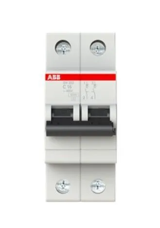 Автоматический выключатель SH202-C16, 2P, 16А, хар-ка C, 6kA