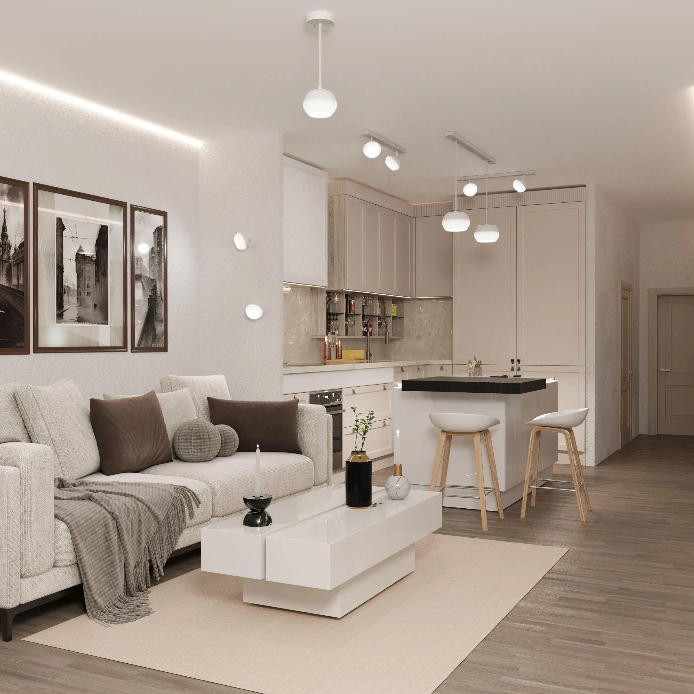 LIGHTING Светильник 4012 подвесной под лампу GX53 белый IEK - Фото 4