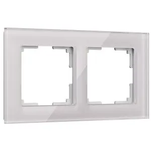 Рамка на 2 поста Favorit (дымчатый,стекло) Werkel W0021117