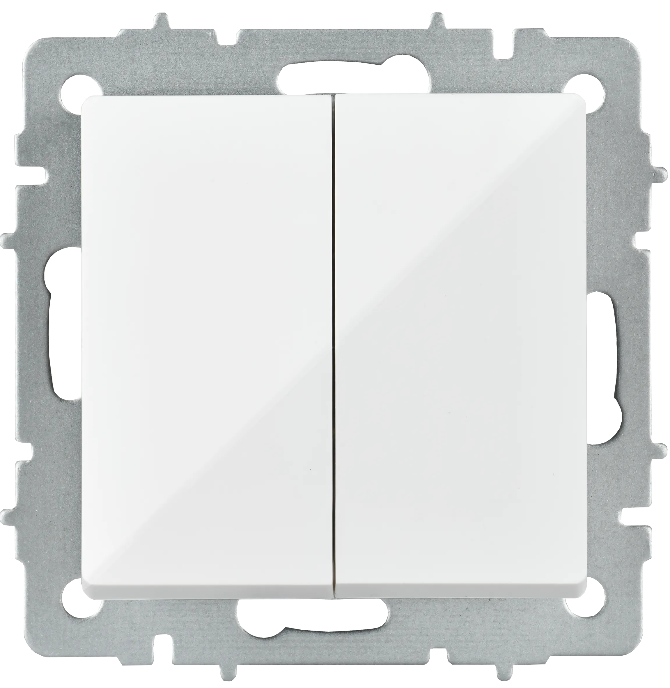 BRITE Выключатель 2-клавишный перекрестный 10А ВС10-2-3-БрБ белый IEK - Фото 3