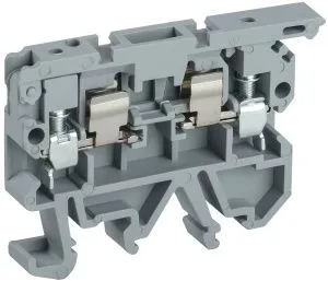 Клемма винтовая КВИ-4-П с держателем предохранителя 5х20 серая IEK 