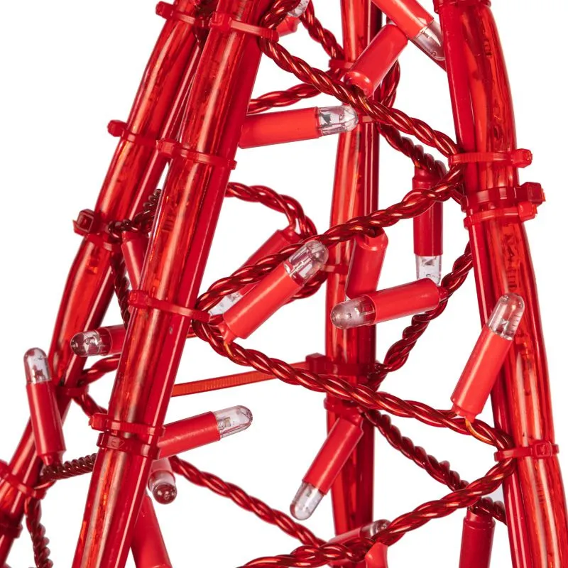 Светодиодная фигура Звезда 80 см, 160 светодиодов, с трубой и подвесом, цвет свечения красный NEON-N - Фото 4