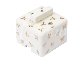 Выключатель ретро фарфоровый поворотный на четыре положения, QUADRA, коллекция "ИМПЕРАТОРСКАЯ" , цве