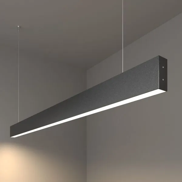 Светильник светодиодный линейный подвесной односторонний 128см 25Вт 4200К черная шагрень 101-200-30-