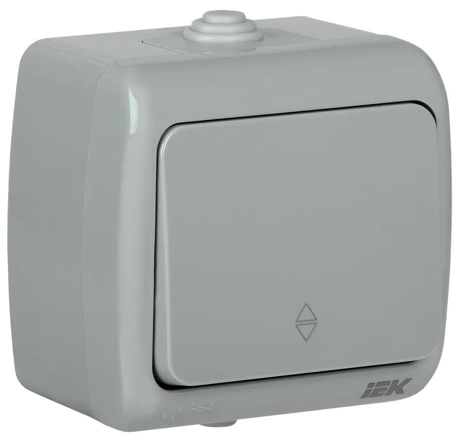 AQUATIC Выключатель 1-клавишный проходной для открытой установки 10А IP54 ВС-20-1-2-А IEK