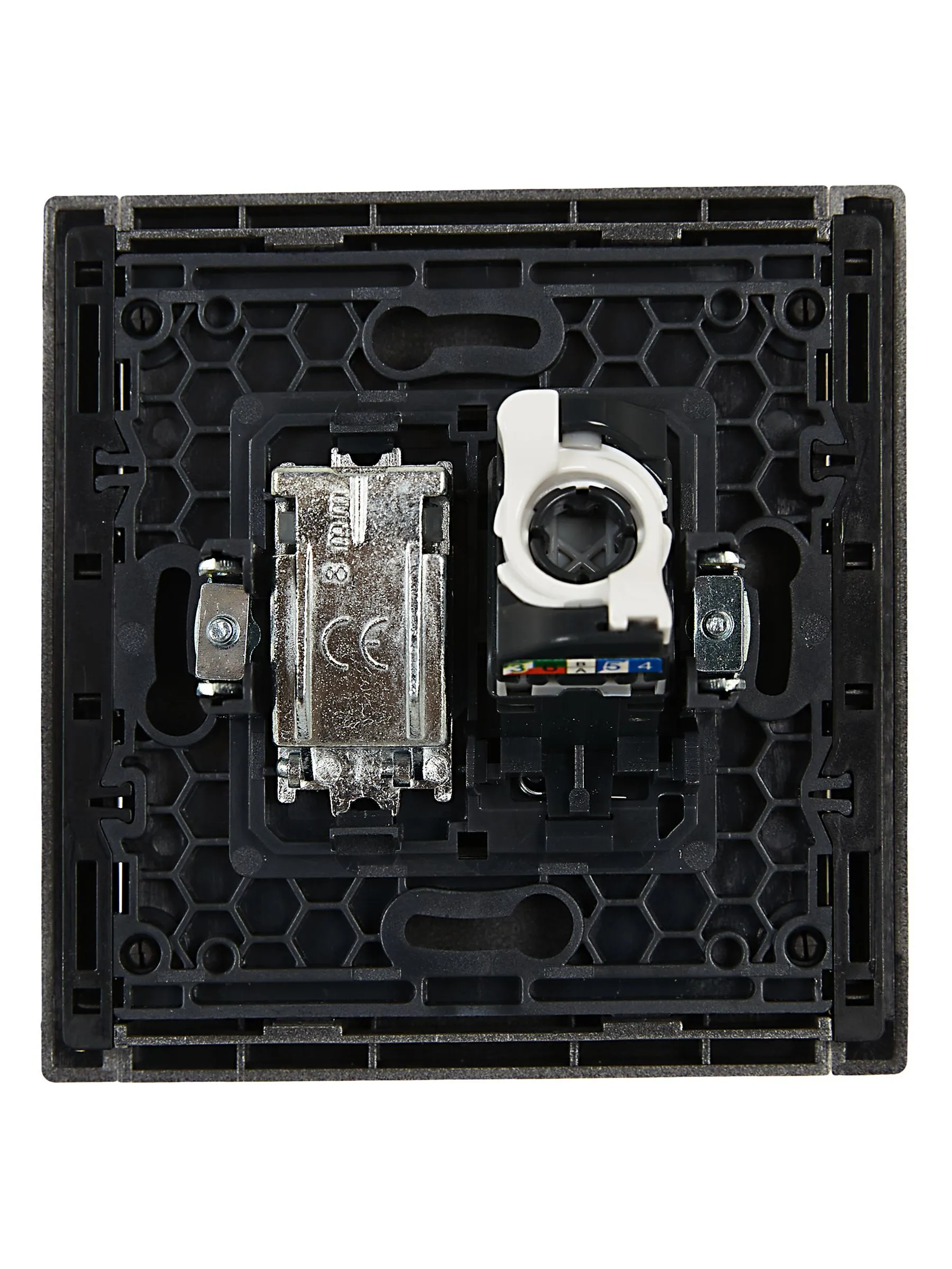 FORTE&PIANO Розетка двойная TV+RJ45 кат.5E FP536 сталь IEK - Фото 6