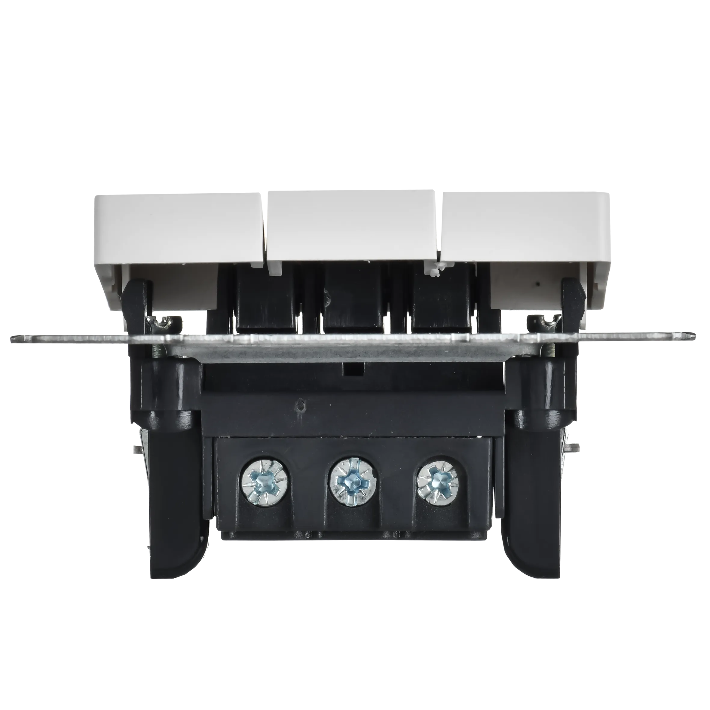 BRITE Выключатель 3-клавишный 10А ВС10-3-0-БрАБ арктический белый IEK - Фото 3