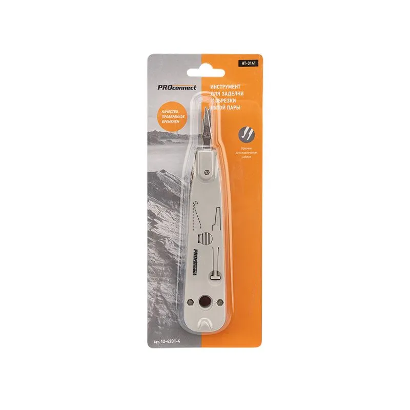 Инструмент HT-314B для заделки витой пары, 110 типа контактов  PROconnect - Фото 2