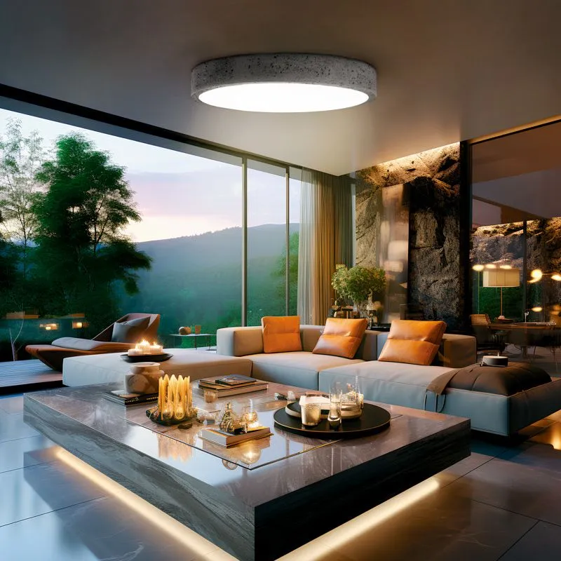 Светильник потолочный Sandstone, LUMI Line, 70Вт, 490x80 мм, серый REXANT - Фото 5