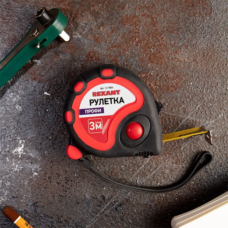 Рулетка измерительная Профи прорезиненный корпус, 3м х 16мм REXANT - Фото 2