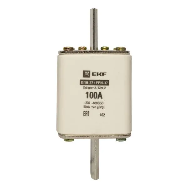 Плавкая вставка ППН-37 400/100А габарит 2 EKF - Фото 5