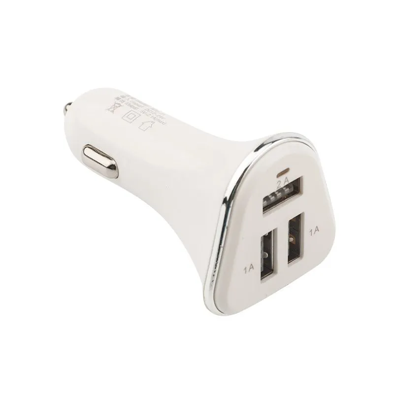 Автозарядка в прикуриватель 3хUSB (АЗУ) (2х1000 mA, 2100 mA) белая REXANT - Фото 3