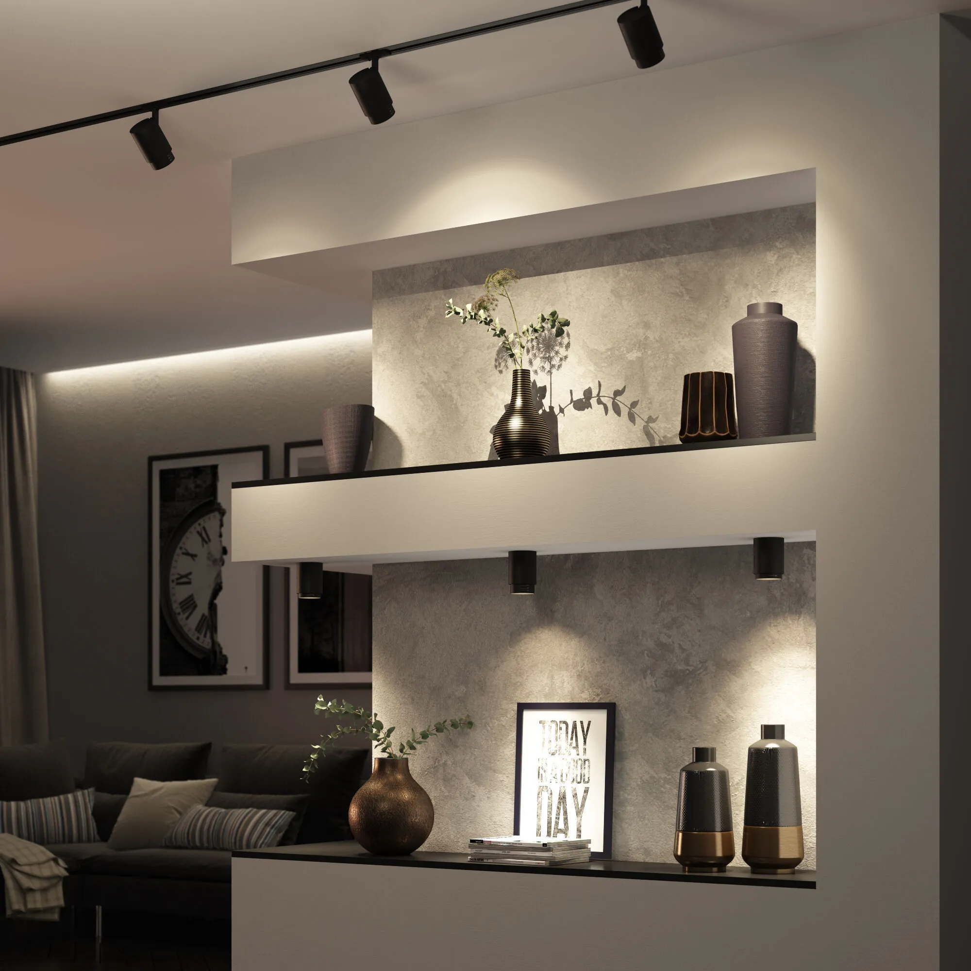 Накладной светодиодный светильник Cors 25032/LED 10W 4200K чёрный Elektrostandard - Фото 4