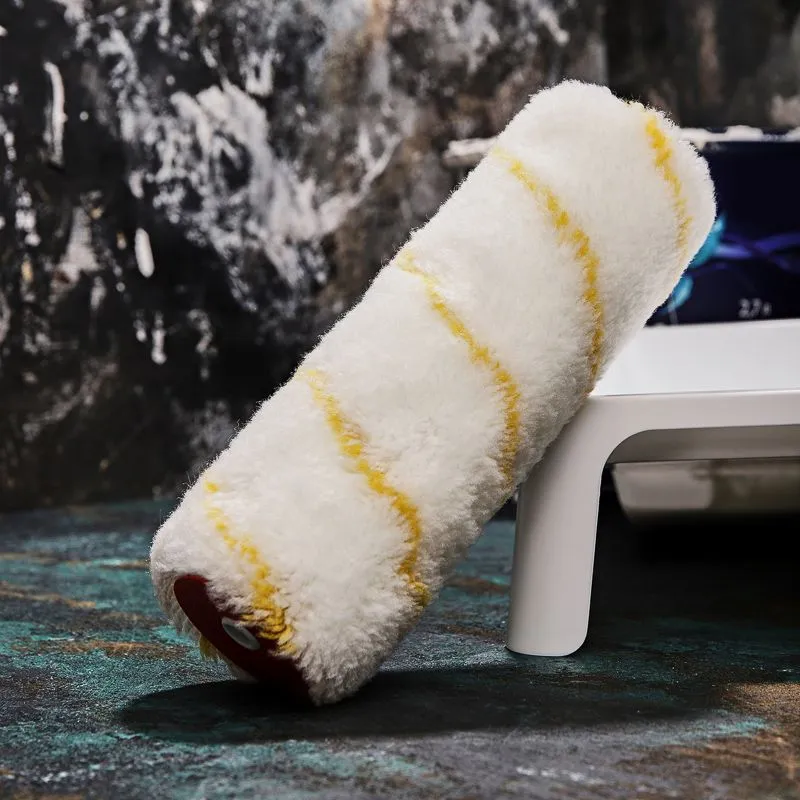 Ролик (сменный) полиамид белый с желтой полосой, ворс 11 мм, ширина ролика 180 мм, Ø 42 мм, бюгель 6 мм REXANT - Фото 3