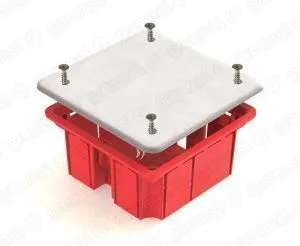 Коробка распределительная 92х92х45мм КИРПИЧ ОРАНЖЕВАЯ (126шт) GE41001