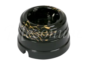 Розетка ретро фарфоровая, двухполюсная, с заземляющим контактом, коллекция "ИМПЕРАТОРСКАЯ" , цвет - GE70301-05C