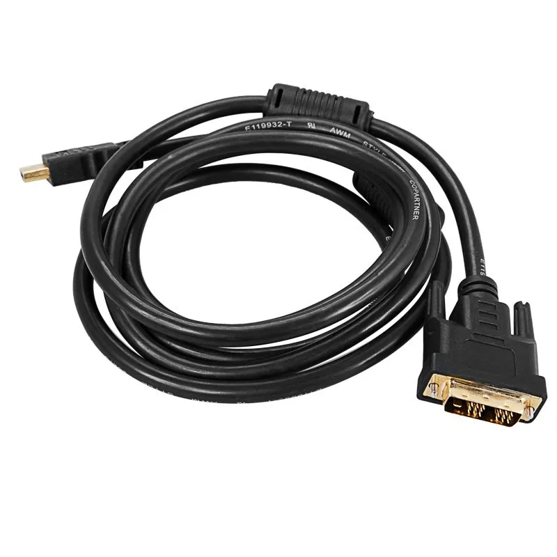 Шнур HDMI - DVI-D, 2м, Gold, с фильтрами REXANT - Фото 4