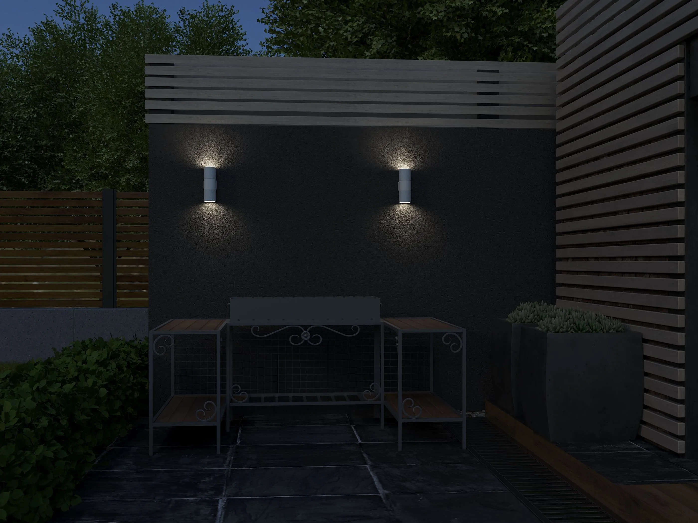 LIGHTING Светильник уличный 5221 настенный под лампу 2хGU10 IP65 белый IEK - Фото 3