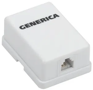 Розетка информационная настенная RJ12 кат.3 UTP 1 порт GENERICA