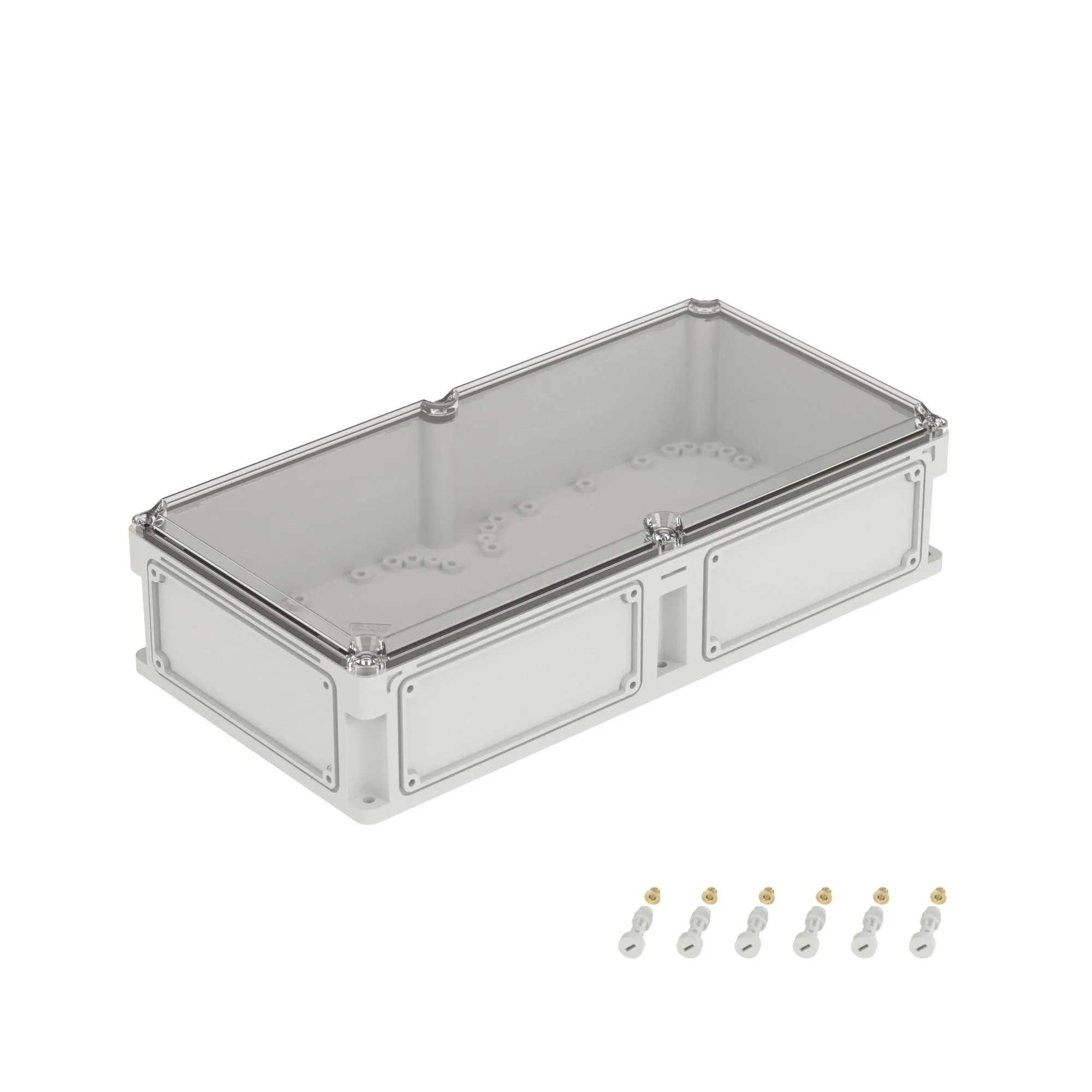 Корпус 600х300х146мм IP67 с прозр. крышкой 21мм с фланцами пластик. DKC 563211 563211