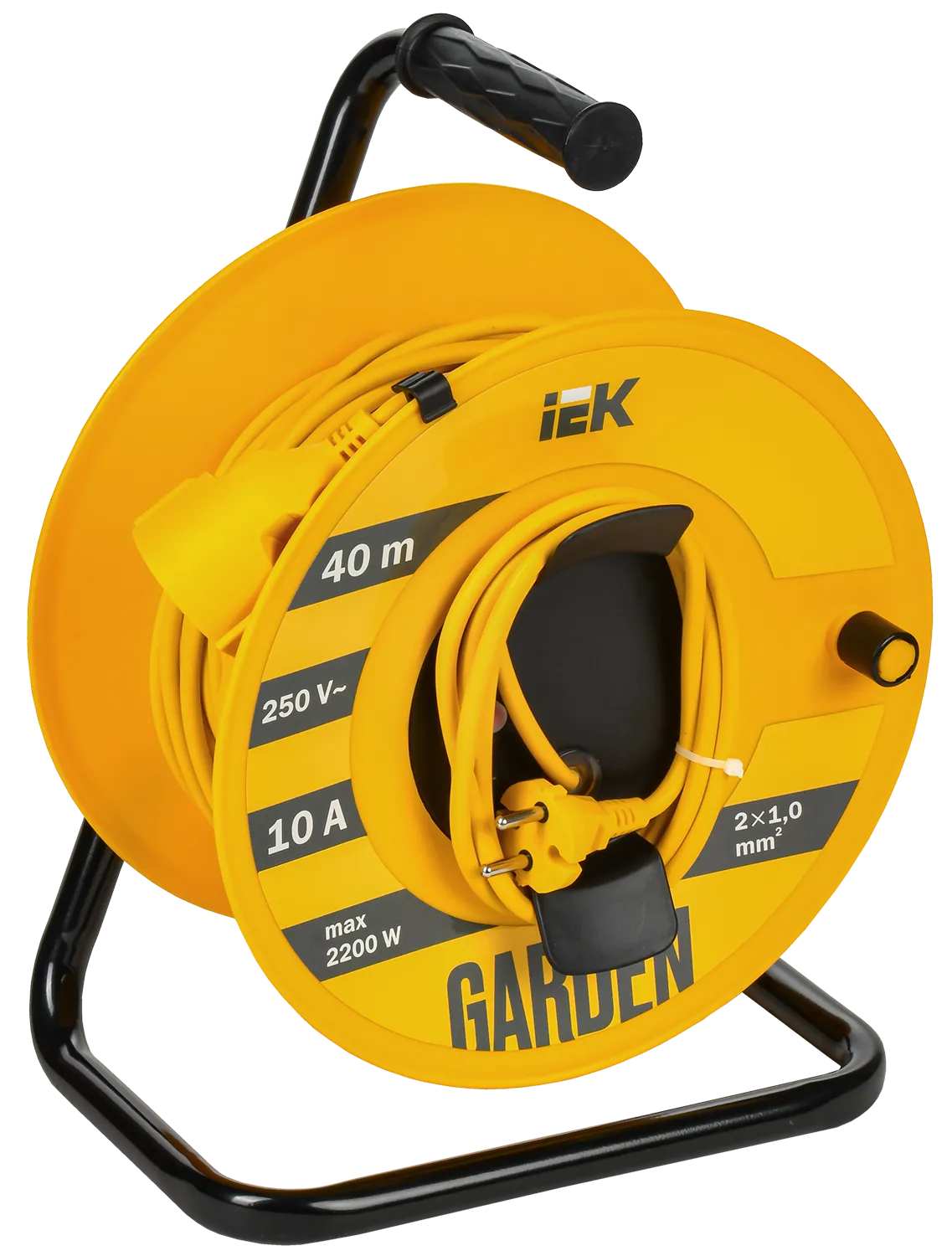 GARDEN Катушка УК40 1 место без заземления с термозащитой 2х1,0мм2 40м IEK