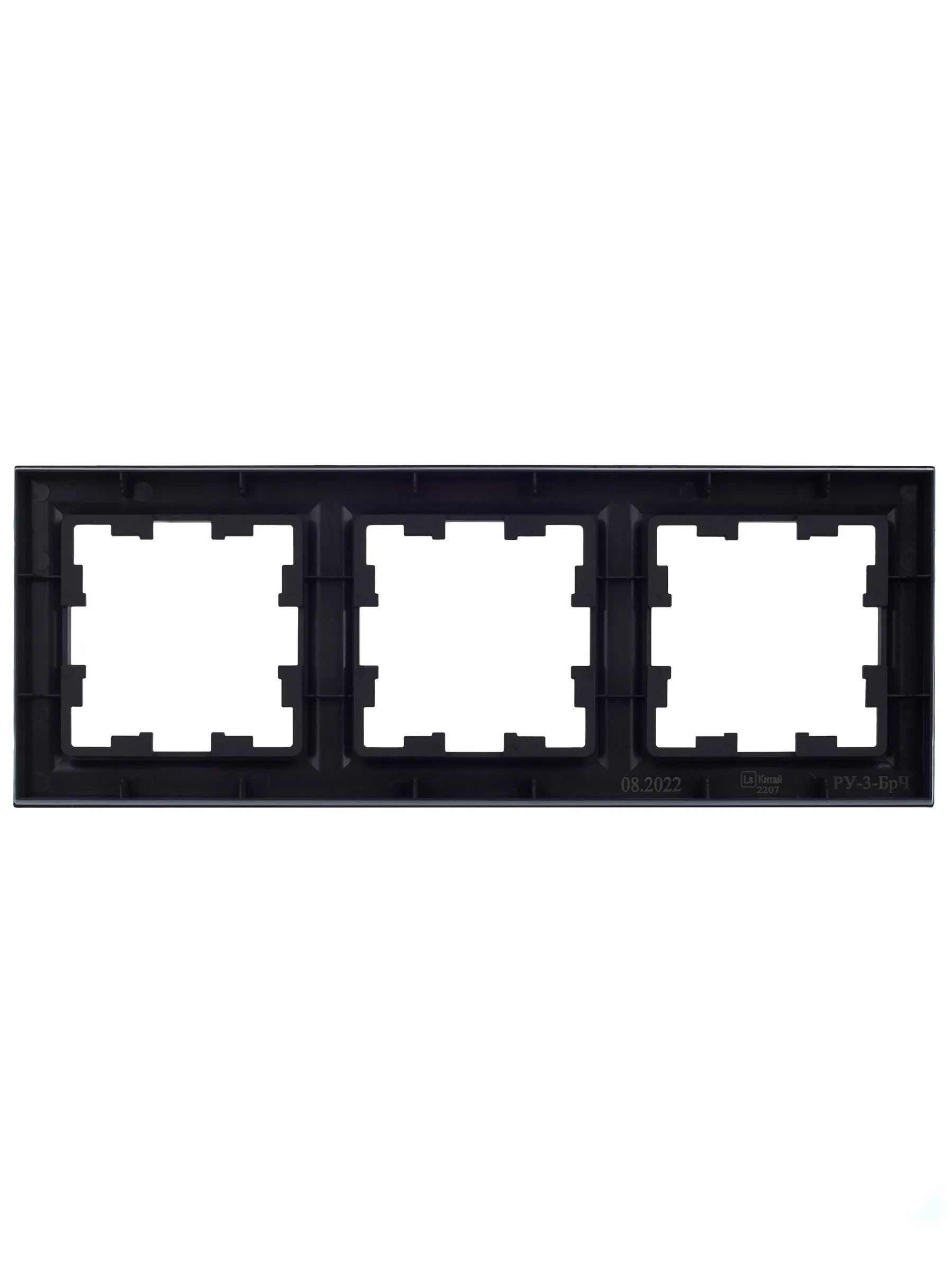 BRITE Рамка 3-местная РУ-3-БрЧ черный IEK - Фото 4