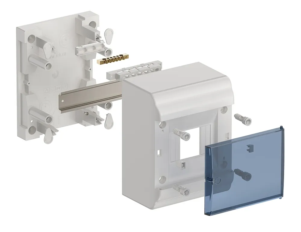 PRIME Корпус пластиковый ЩРН-П-4 модуля навесной белый IP41 IEK - Фото 4