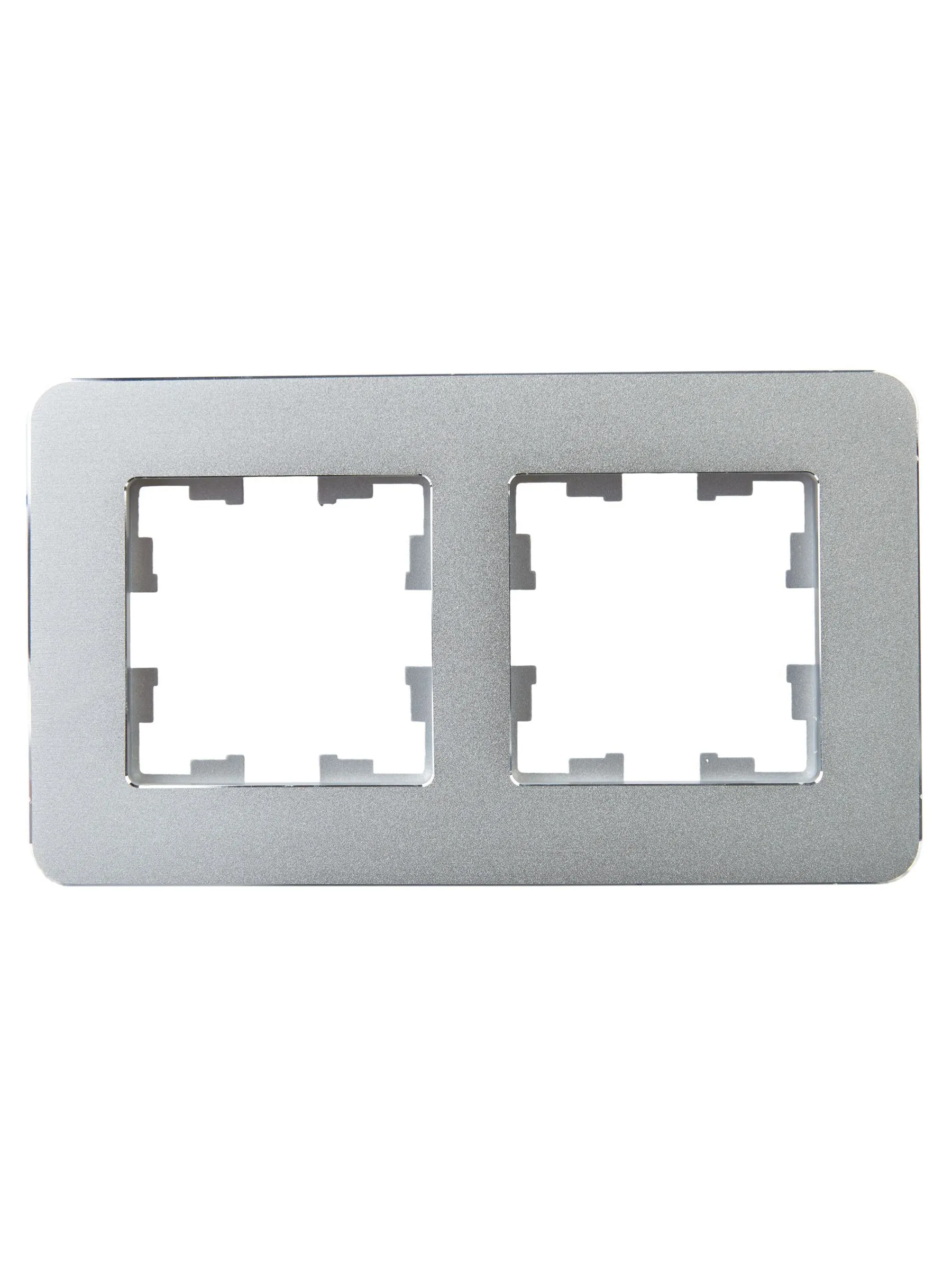 BRITE Рамка 2-местная РУ-2-1-Бр металл алюминий RE IEK - Фото 5