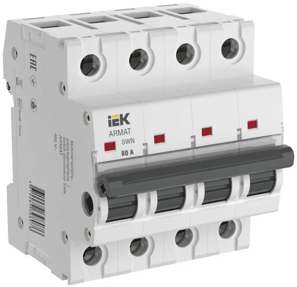 ARMAT Выключатель-разъединитель SWN 4P 80А IEK AR-SWN-4-080