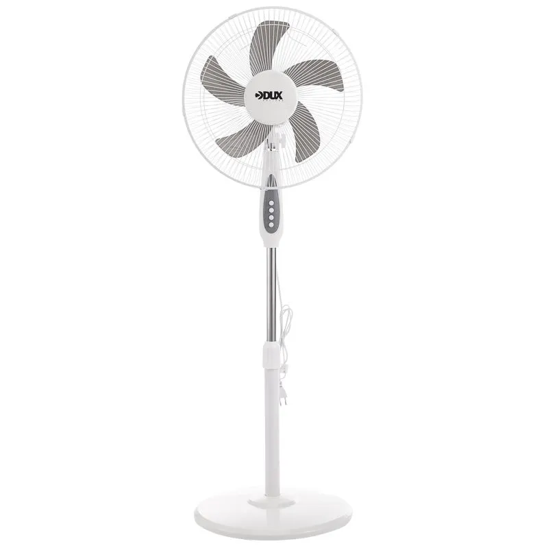 Вентилятор напольный белый/серый 40 Вт, 5 лопастей, подставка круглая, механическое управление - Фото 3