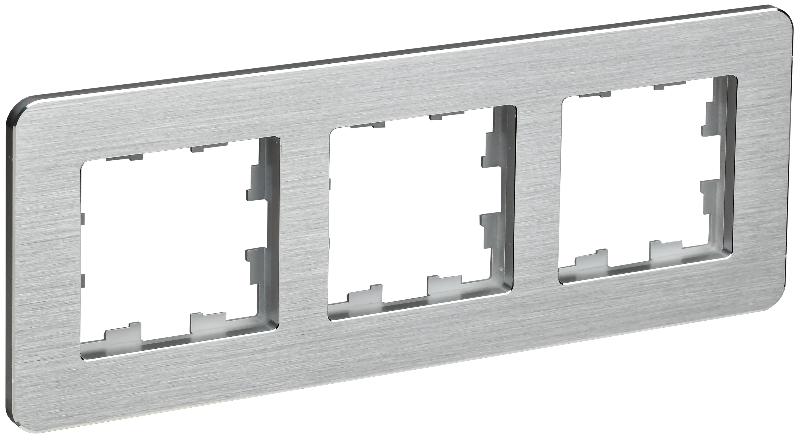 BRITE Рамка 3-местная РУ-3-1-Бр металл алюминий RE AL IEK BR-M32-M-21-K47