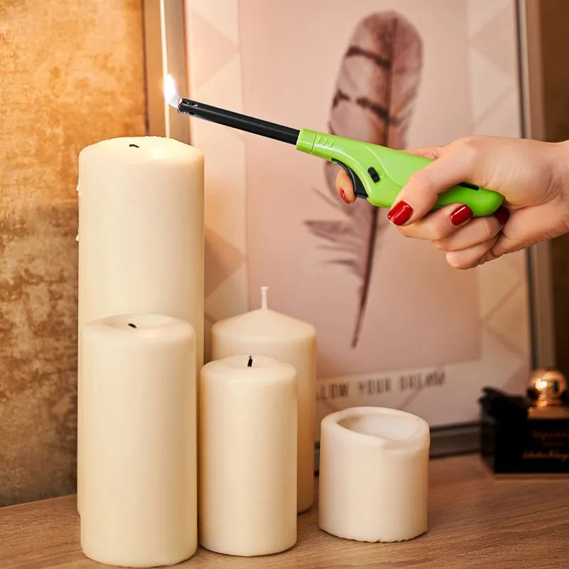 Бытовая газовая пьезозажигалка с классическим пламенем многоразовая (1 шт.) зеленая СК-306 СОКОЛ - Фото 2