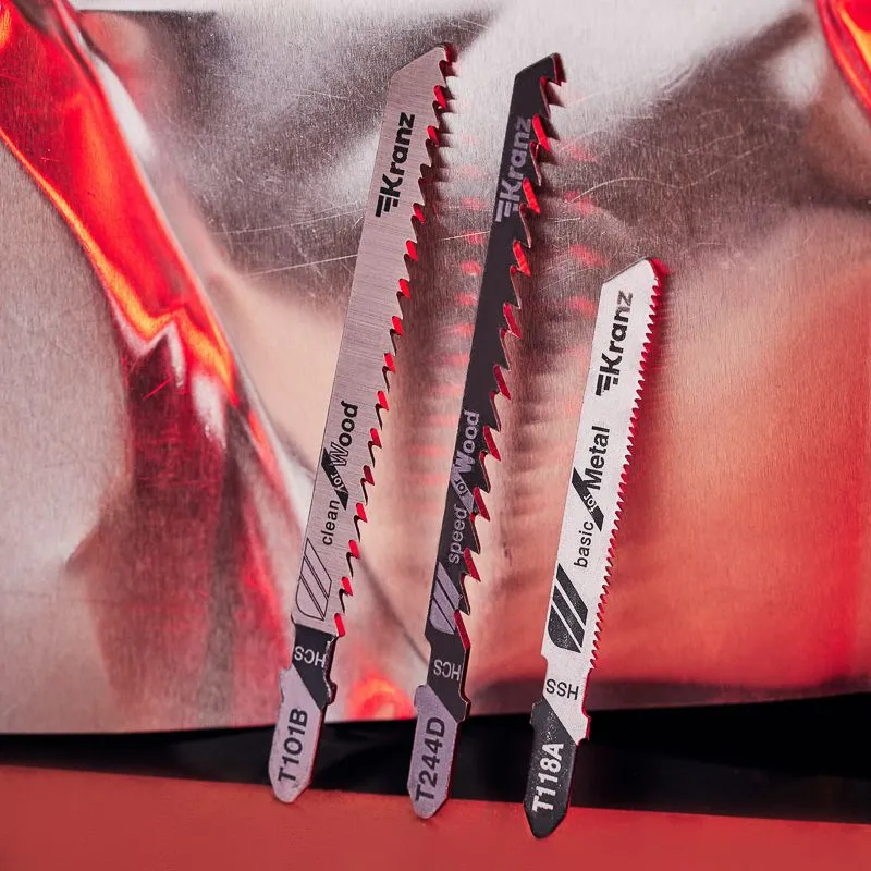 Набор полотен для электролобзика № 2 T101B/T118A/T244D (3 шт./уп.) Kranz - Фото 2