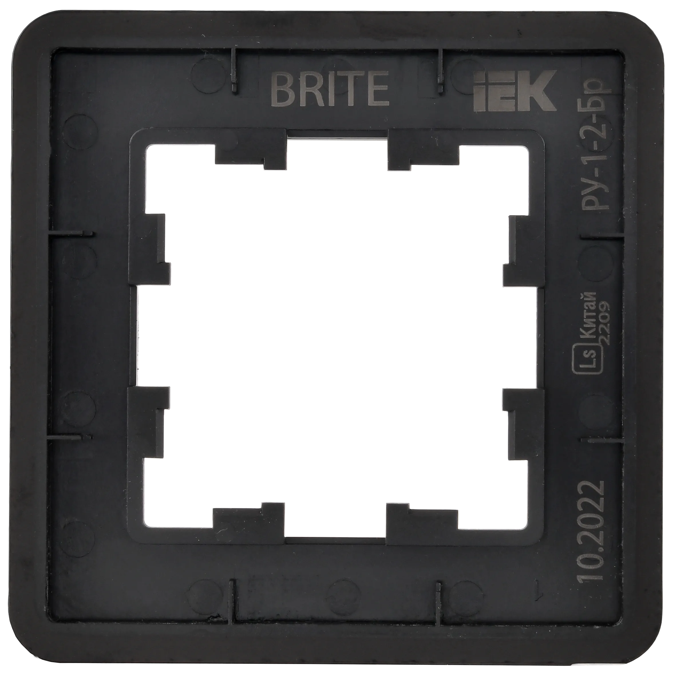BRITE Рамка 1-местная РУ-1-2-Бр стекло черный RE IEK - Фото 5
