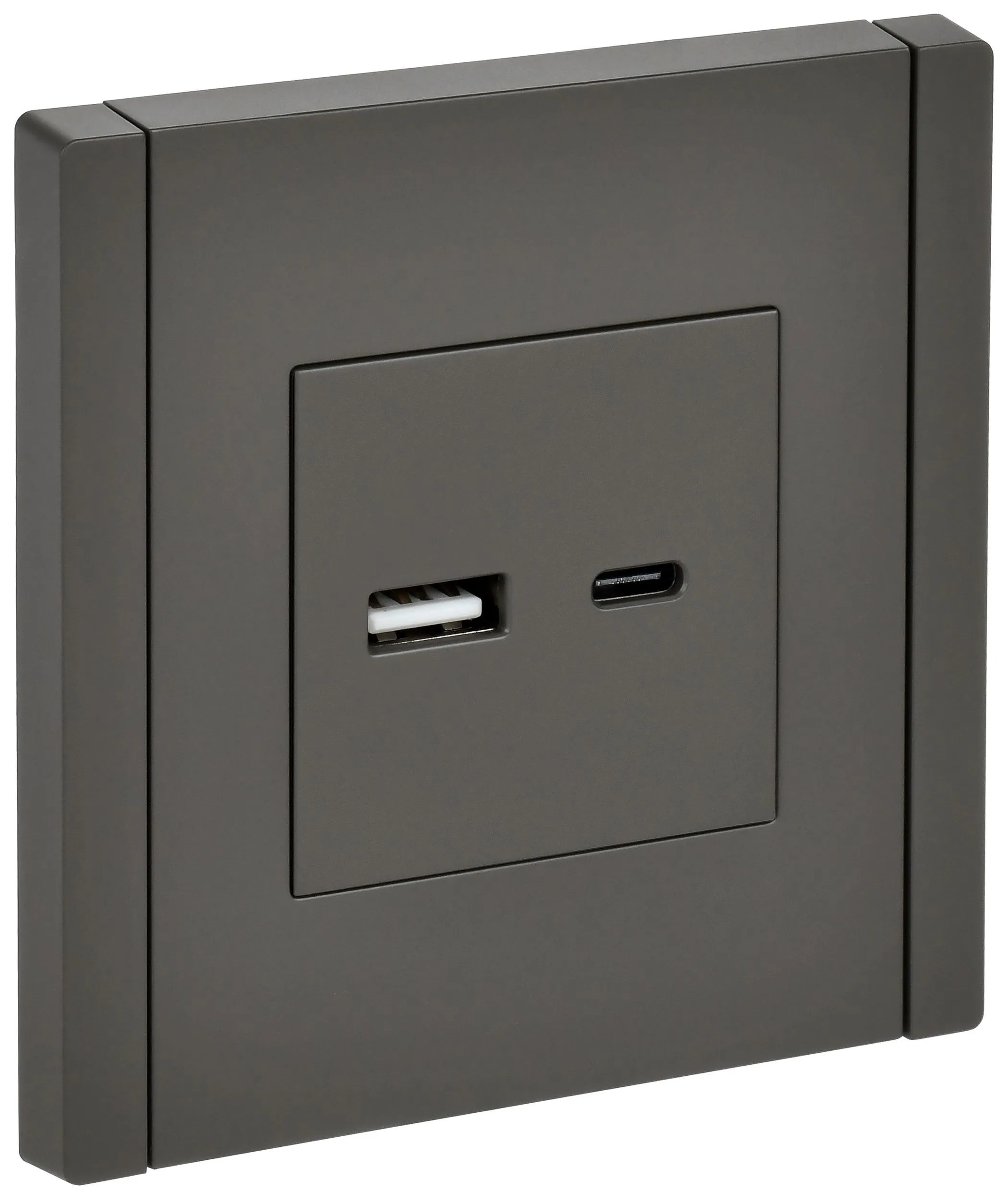 FORTE&PIANO Розетка USB A+C 18Вт FP351 серый IEK FP-U22-018-K03