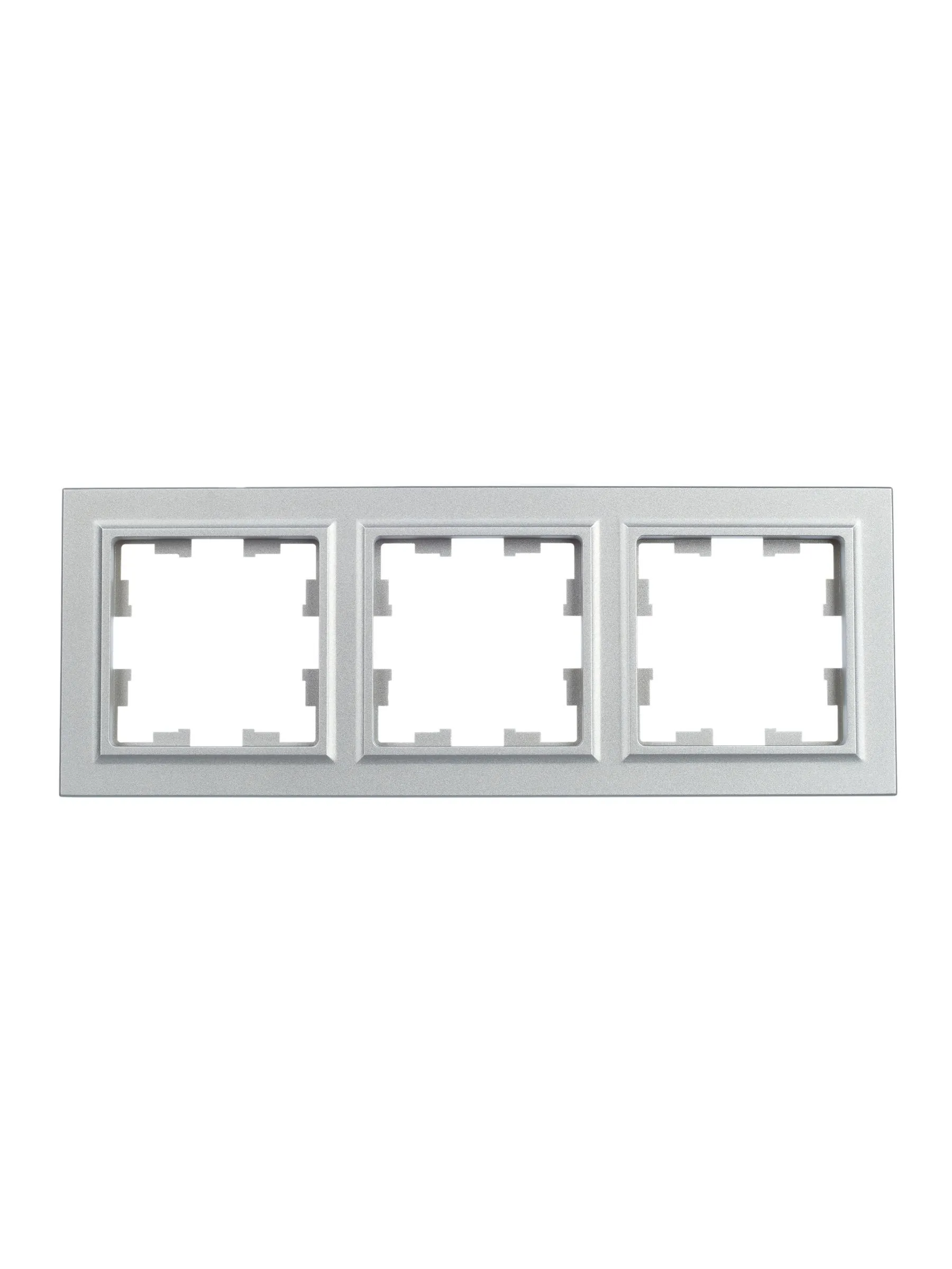 BRITE Рамка 3-местная РУ-3-БрА алюминий IEK - Фото 4