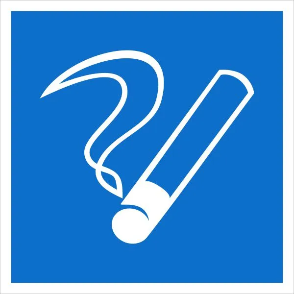 Знак наклейка D03 "Место курения" (200х200) EKF